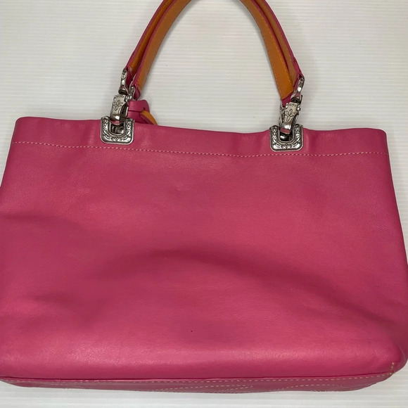Brighton “JODI” Pink/Mauve Satchel/Tote Stitched Heart - Picture 6 of 12
